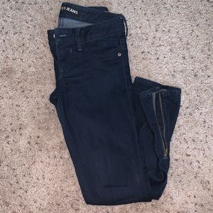 Express ankle length blue jeans